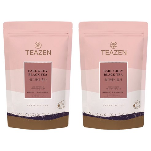 티젠 얼그레이 삼각티백 홍차, 1.5g, 25개입, 2개, 1.5g