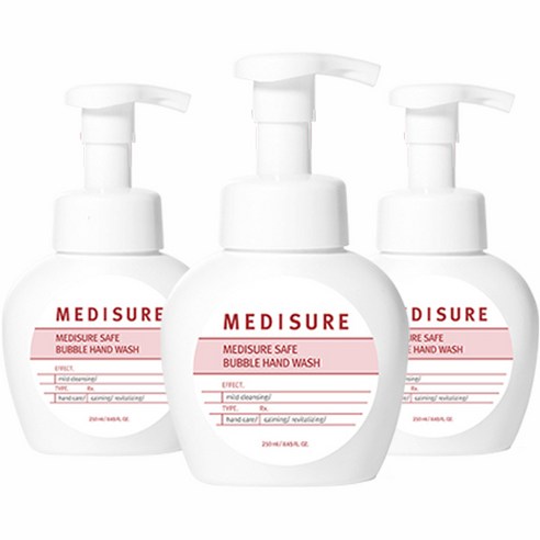 메디슈어 세이프 버블 핸드워시, 250ml, 3개