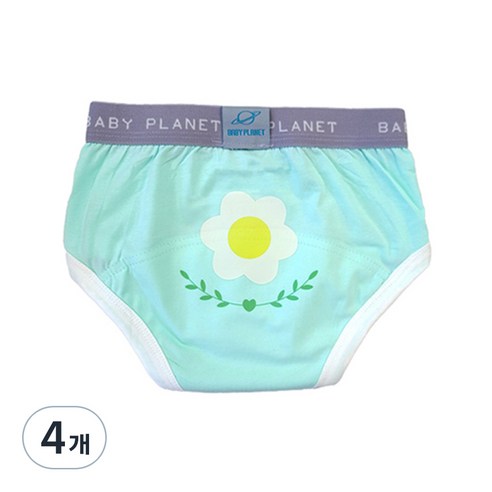베이비플라넷 유아용 프리미엄 배변 훈련 팬티, 13  꽃넝쿨, 4개