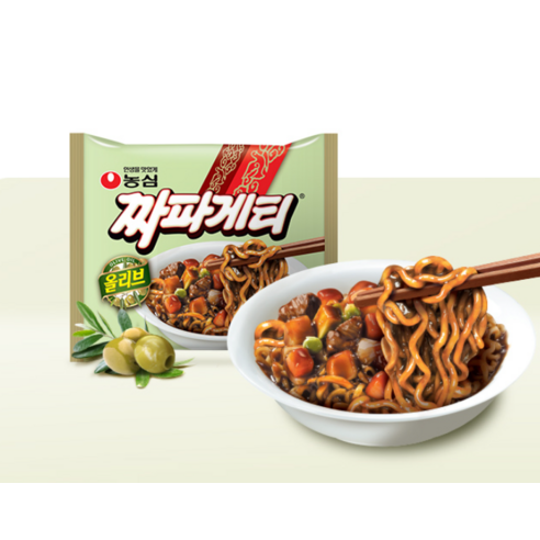 추억과 함께 맛보는 향긋한 짜장, 농심 올리브 짜파게티