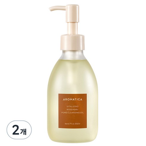 아로마티카 바이탈라이징 로즈마리 클렌징 오일, 2개, 200ml