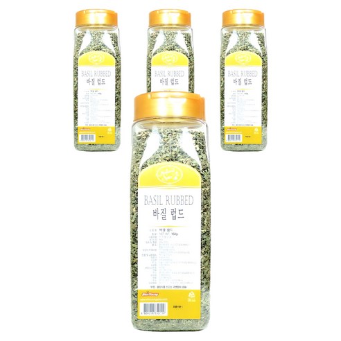 내츄럴스파이스 바질 럽드, 150g, 4개