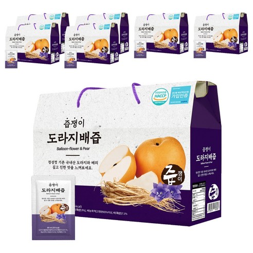 즙쟁이 도라지 배즙, 2.4L, 7개