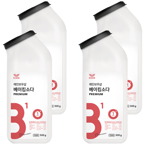레인보우샵 베이킹소다 프리미엄 톡톡이, 500g, 4개
