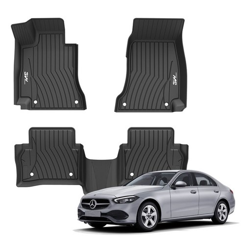 3W 에코라이너 TPE 카매트 5P, 블랙, 벤츠 뉴 C클래스 W206 2022년 03월~