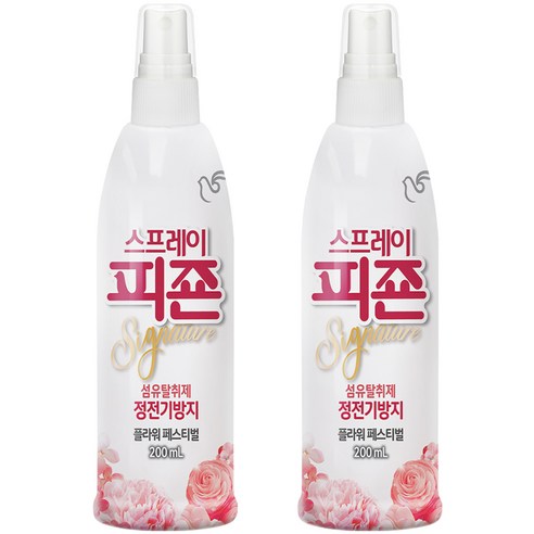 피죤 리치퍼퓸 스프레이 섬유탈취제 플라워 페스티벌 본품, 200ml, 2개