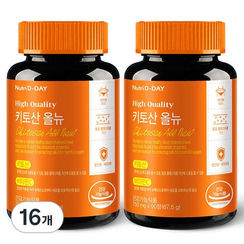 뉴트리디데이 다이어트 키토산 올뉴, 90정, 16개