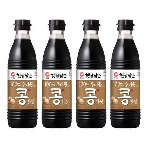 청정원 햇살담은 우리콩 간장, 500ml, 4개