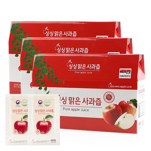 싱싱 맑은 사과즙, 100ml, 90개