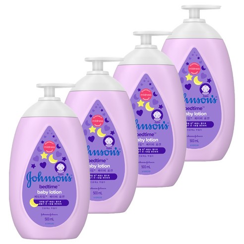 존슨즈베이비 베드타임 베이비 로션, 500ml, 4개