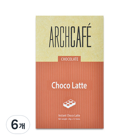 ARCHCAFE 초코 라떼, 6개, 12개입, 20g