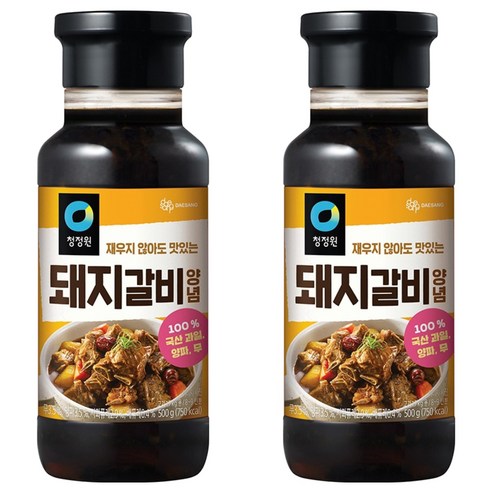 청정원 돼지갈비양념 500g, 2개