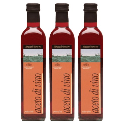 멩가졸리 레드 와인 비네가 아세토 디 비노 와인식초, 500ml, 3개