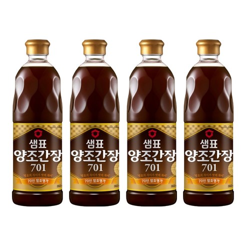 샘표 양조간장 701, 860ml, 4개