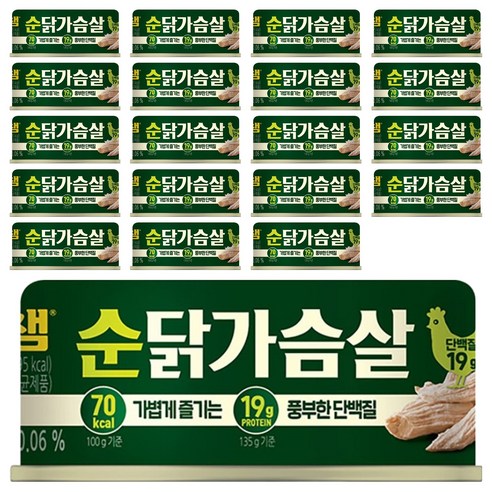 리챔 순닭가슴살 통조림, 135g, 20개