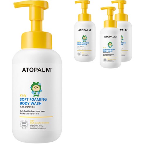 아토팜 소프트 포밍 바디 워시, 4개, 460ml