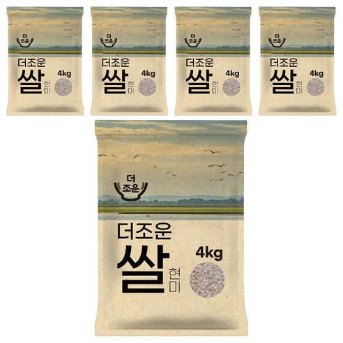 더조운 쌀 현미, 4kg, 5개