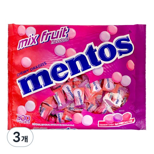 멘토스 어쏘티드 후르티 믹스, 810g, 3개