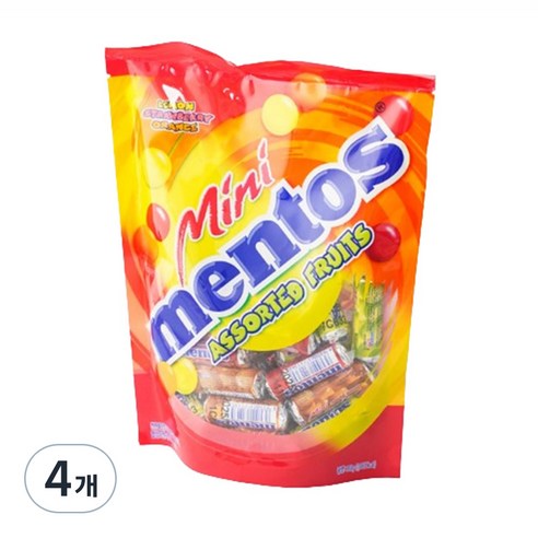 멘토스 미니 스푸르티믹스 캔디 선물세트, 310g, 4개