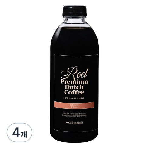 로엘 더치커피 콜드브루 원액 콜롬비아, 1000ml, 1개입, 4개
