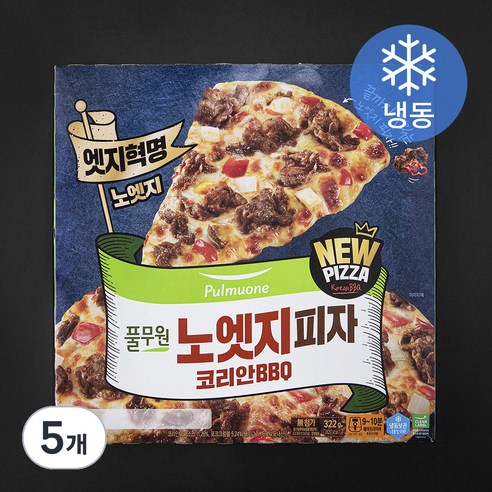 풀무원 노엣지피자 코리안BBQ (냉동), 322g, 1개입, 5박스