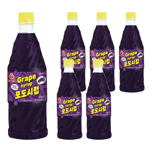 오쉐프 포도시럽, 1kg, 6개