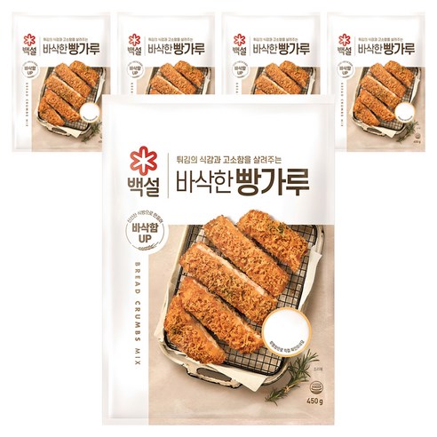 백설 빵가루, 450g, 5개