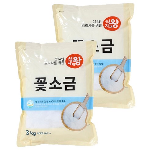 식자재왕 꽃소금, 3kg, 2개