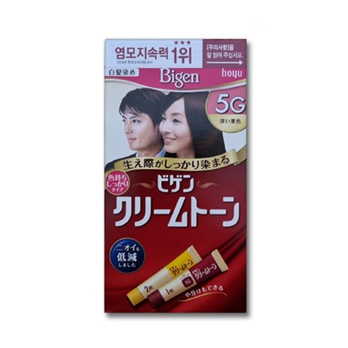 비겐 크림톤 염색제 40g, 5G 진한 밤색, 1개