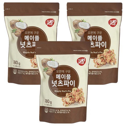 식자재왕 넛츠파이 견과, 180g, 3개