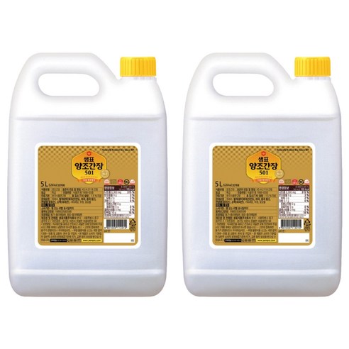 샘표 양조간장 501, 5L, 2개