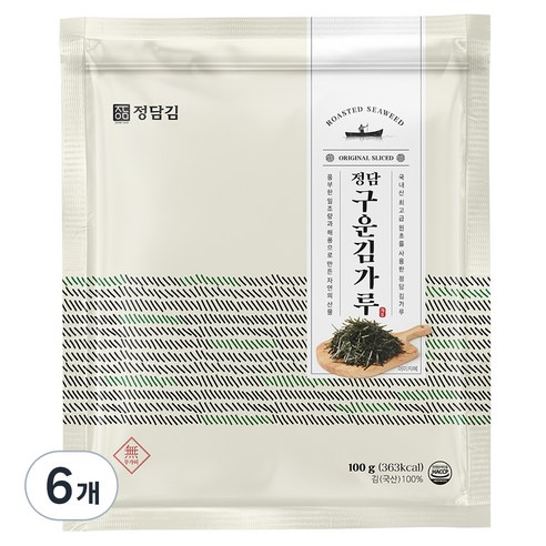 정담김 정담 구운 김가루, 100g, 6개