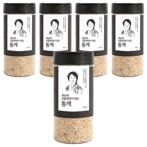 승인식품 최순희 전통명장이 만든 볶은참깨, 200g, 5개