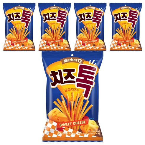 마켓오 치즈톡 달콤치즈맛, 80g, 5개
