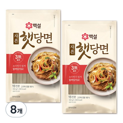 백설 햇당면, 300g, 8개