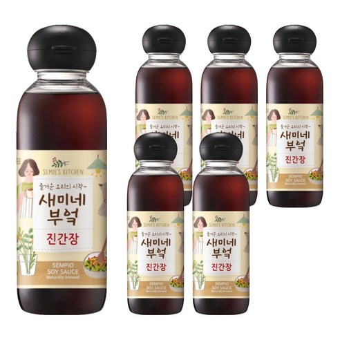 샘표 새미네부엌 진간장, 450ml, 6개