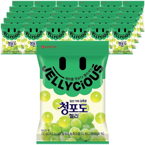 롯데제과 청포도 젤리, 72g, 40개입