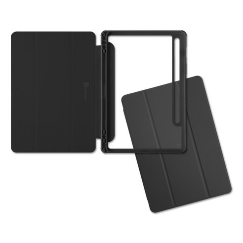 라이노 핏 태블릿PC 클리어 쉴드 플러스 커버형 케이스, 블랙