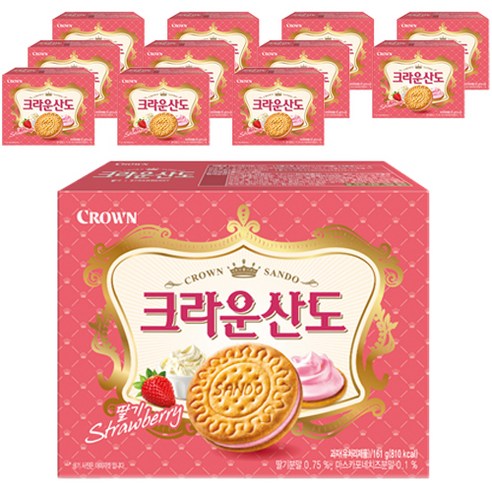 크라운산도 딸기, 12개, 161g