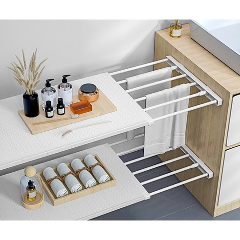 좁은 공간을 효율적으로, 모던홀릭 다용도 압축선반으로 깔끔하게!