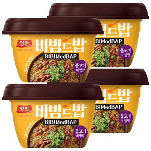 동원 양반 비빔드밥 불고기 비빔밥 컵, 271.5g, 4개
