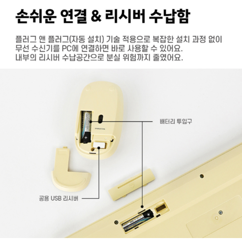 귀여움과 실용성을 갖춘 무선 키보드와 마우스의 완벽한 조합