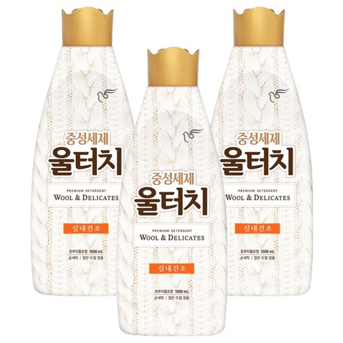 울터치 중성 세제 본품, 1000ml, 3개