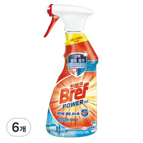 브레프 파워 욕실 세정제, 500ml, 6개
