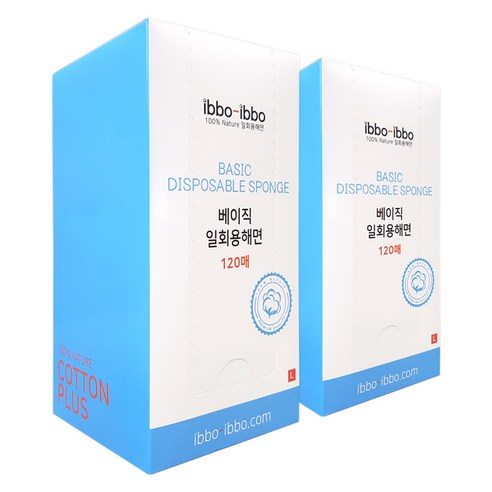 이뽀 베이직 일회용해면, 120개입, 2개