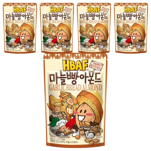 바프 마늘빵 아몬드, 120g, 5개