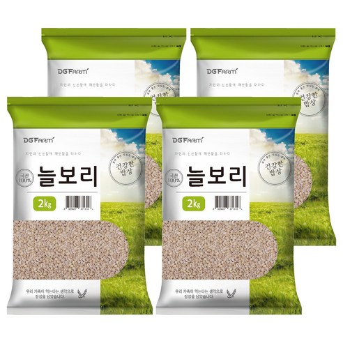 대구농산 국산 늘보리쌀, 2kg, 4개