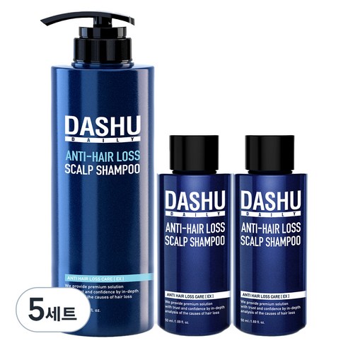 다슈 데일리 한방 두피 골드 두피케어 탈모샴푸 500ml + 50ml 2p 세트, 5세트