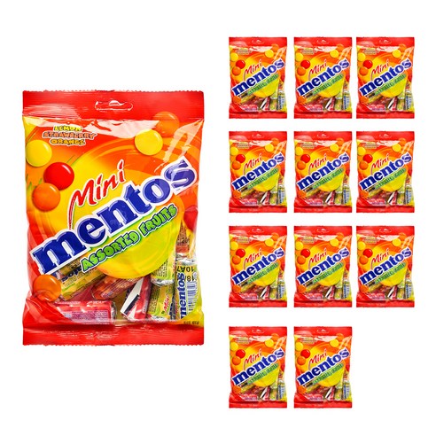 미니 멘토스 푸르티 츄잉캔디, 150g, 12개