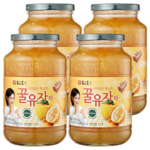 담터 꿀유자차, 1kg, 4개, 1개입